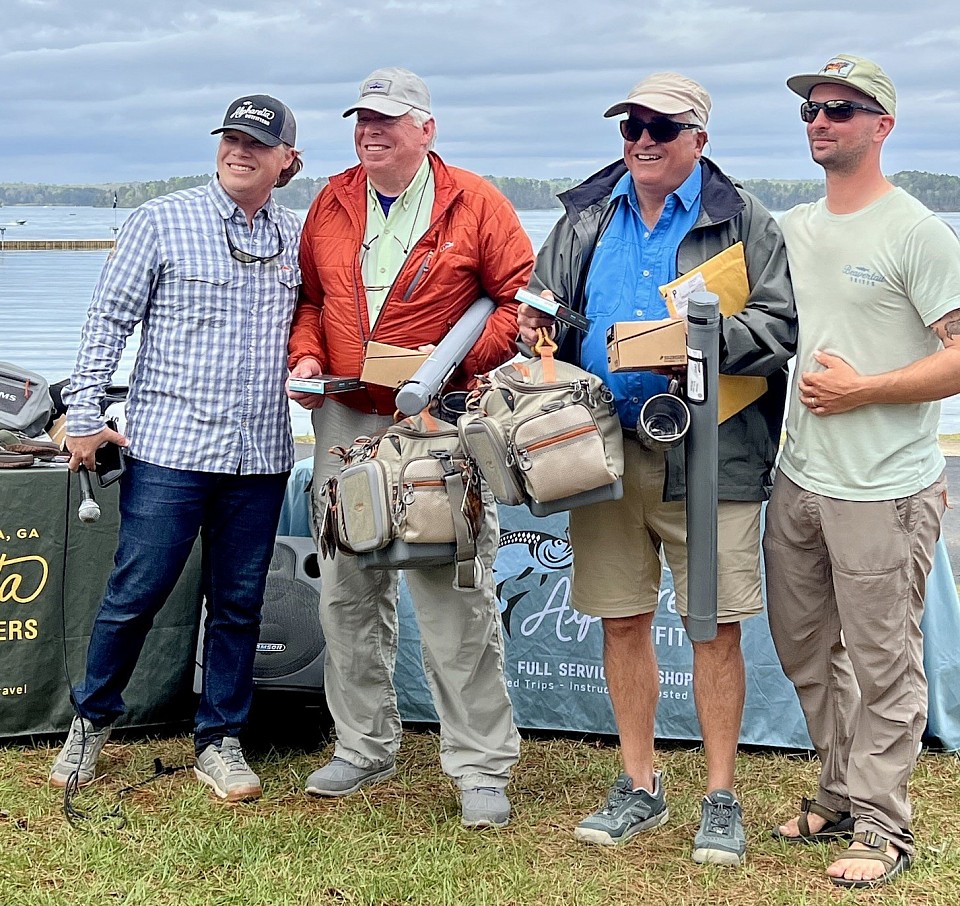 Ken Louko and fishing partner, Chuck Bishirjian won the 2023 Southern Striper Open on Lake Lanier, GA. Approximately 35 boats participated in the tournament benefiting Project Healing Waters. Our team won both the Big Fish category as well as the “Three best fish in total inches” for the tournament win.